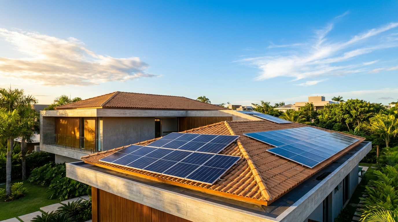 Sistema fotovoltaico residencial conectado à rede de distribuição